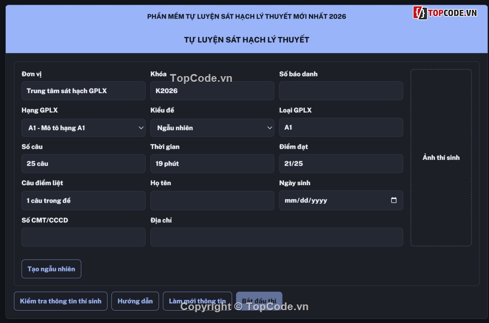 ôn thi GPLX,ReactJS,NodeJS,MongoDB,website,Source website